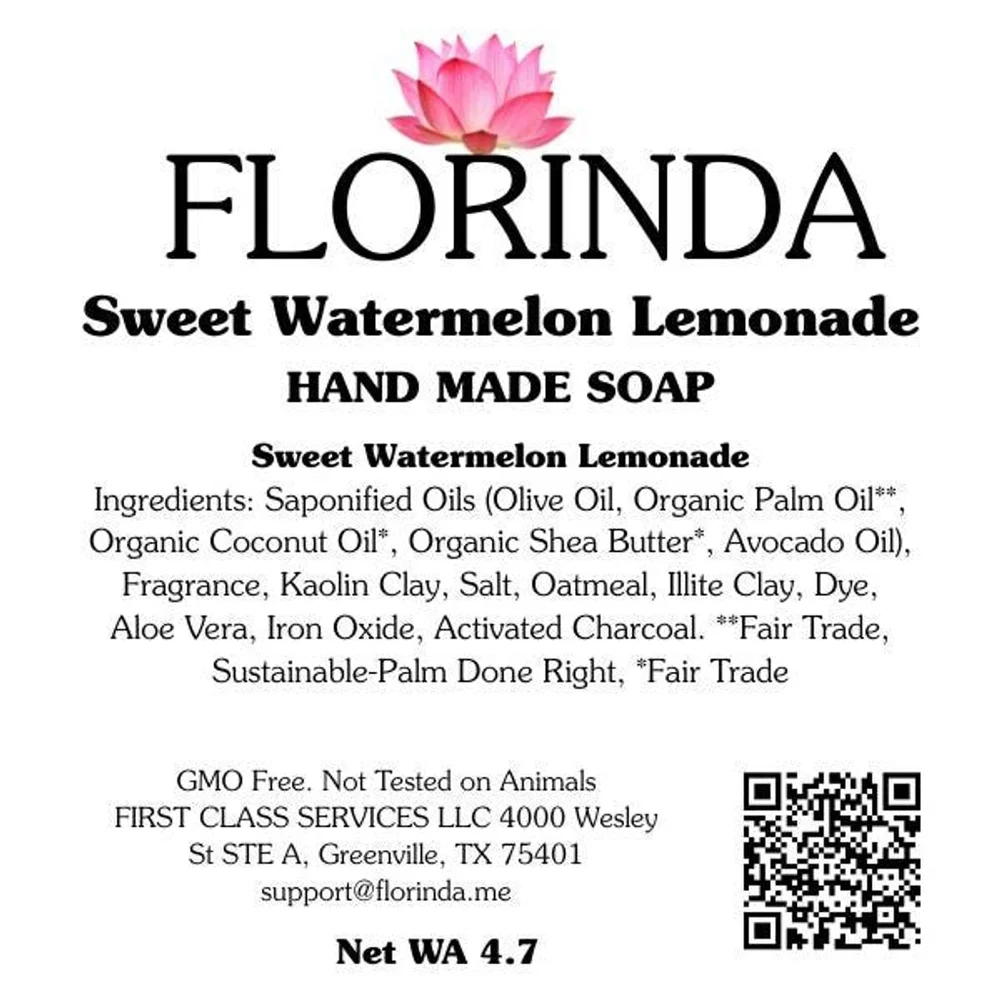 Florinda Beauty Sweet Watermelon Lemonade Handmade Soap